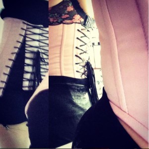 waist training with authentic corset